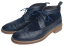 Blažek Navy Leather and Suede Brogue Ankle Boots