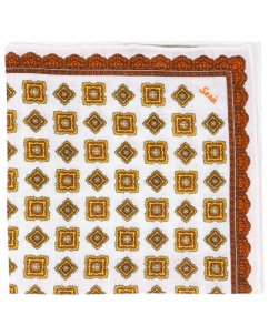 Lněný kapesníček Rombs | Serà Fine Silk