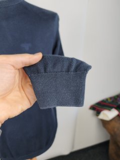 Klasický svetr BARBOUR Crewneck | Hladký úplet, 100% Bavlna (Vel. L)