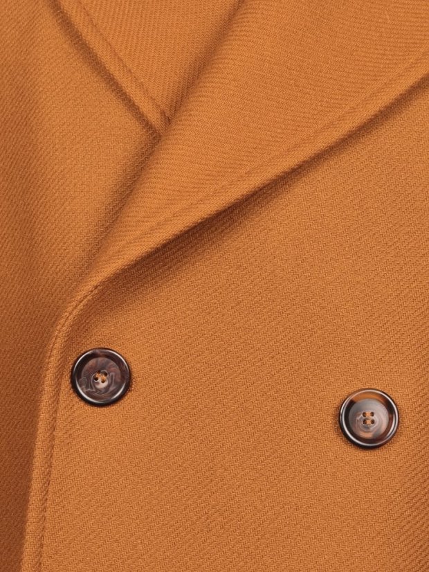 Kabát ZARA s Páskem | 75% Vlna, Rezavá/Oranžová (Vel. M/L)