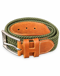 Hackett London Braided Belt with Leather Details
