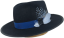 Fedora Tonak | Černá Plsť s Modrou Stuhou