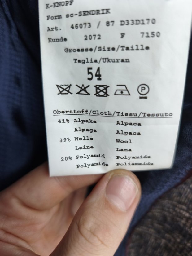 Eduard Dressler z látky Loro Piana (Alpaka/Vlna) | Vel. XL