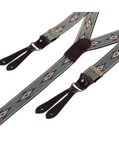 Bertelles Selvedge Wide Braces with Aztec Pattern