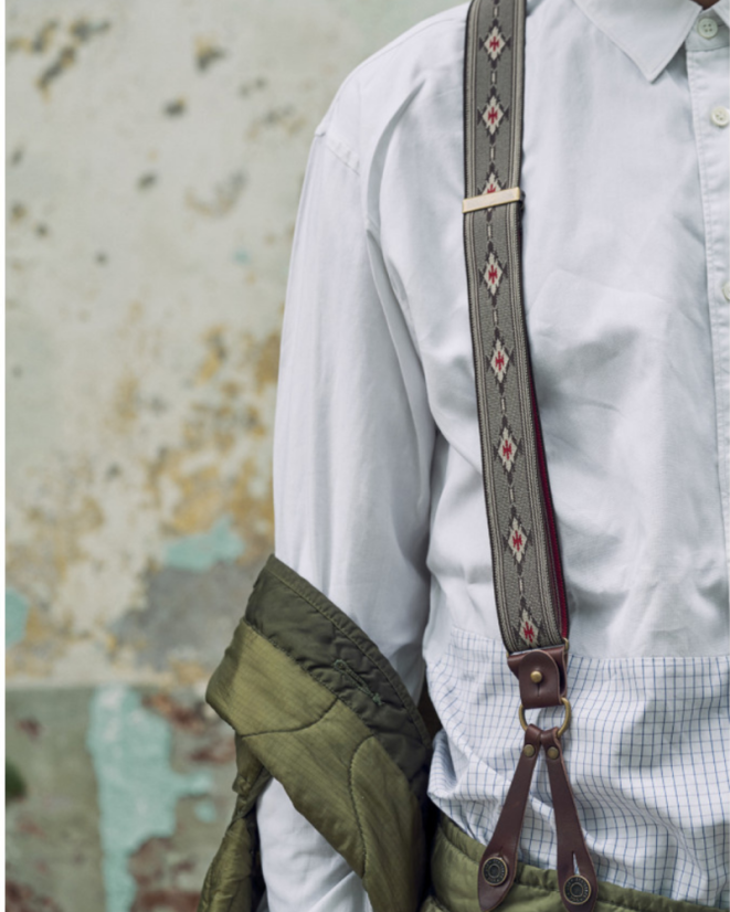 Bertelles Selvedge Wide Braces with Aztec Pattern