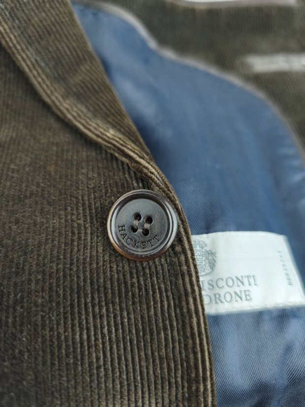 Hackett London z látky Duca Visconti manšestr Vel. M