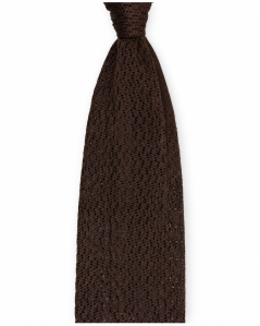 Pletená hedvábná kravata Zig Zag | Serà Fine Silk