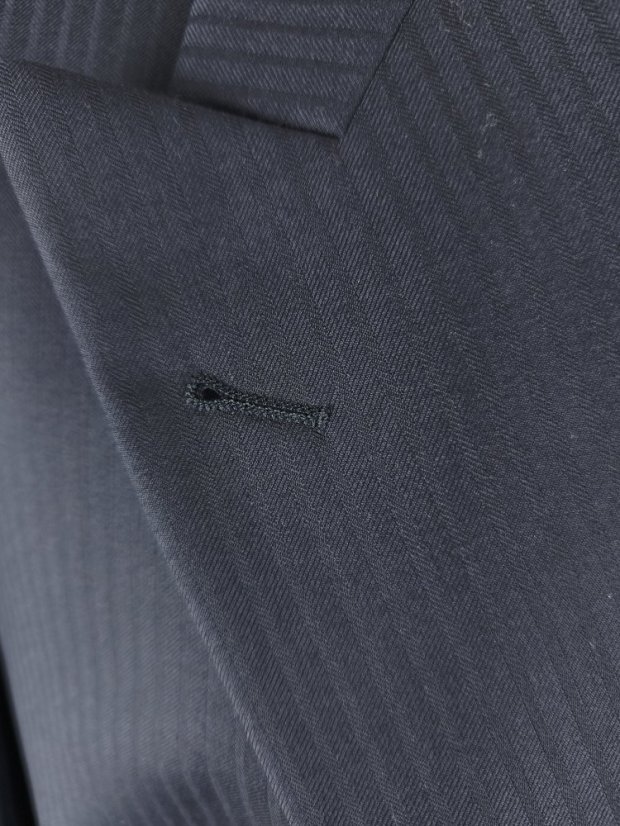 Dormeuil vintage double-breasted navy striped suit