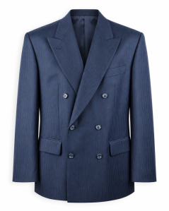 Dormeuil vintage double-breasted navy striped suit