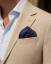 Suitsupply Linen Pocket Square – Navy with Polka Dots