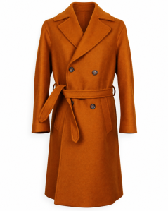 Kabát ZARA s Páskem | 75% Vlna, Rezavá/Oranžová (Vel. M/L)