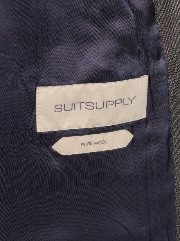 Oblek SUITSUPPLY x VBC | Prémiová Vlna, Šedá (Vel. M)