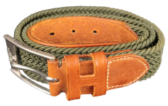 Hackett London Braided Belt with Leather Details