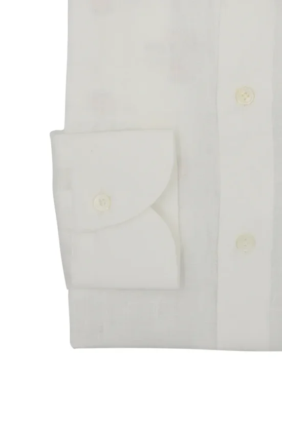 Cordone 1956 Linen Shirt - Size: 42, Colour: White