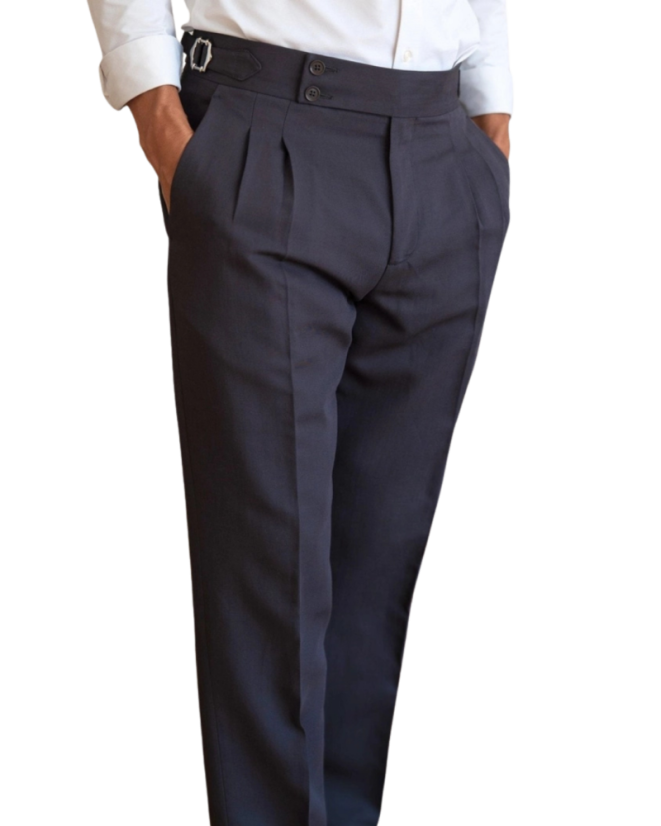 Gabardines Pantalons New York – bavlněné kalhoty s dvojitými sklady - Velikost: 50