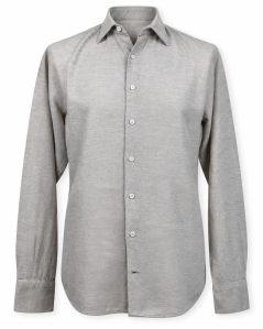 Pánská košile The Shirt Factory | LEN & BAVLNA, Slim Fit (Šedá | Vel. 39/M)