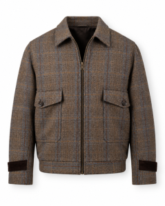 Tvídová bunda Aviator s kostkovaným vzorem | Celtic Tweed