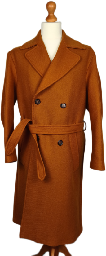 Kabát ZARA s Páskem | 75% Vlna, Rezavá/Oranžová (Vel. M/L)