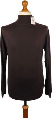CARACCIOLO 1962 Turtleneck | 20% Cashmere, Dark Brown (New)
