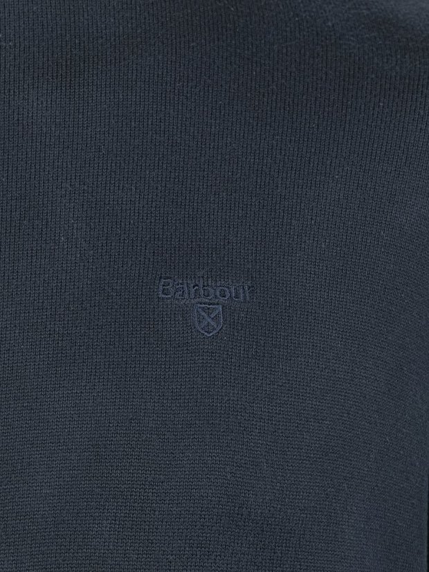 Klasický svetr BARBOUR Crewneck | Hladký úplet, 100% Bavlna (Vel. L)