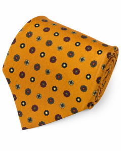 Silk tie with small flowers | Serà Fine Silk