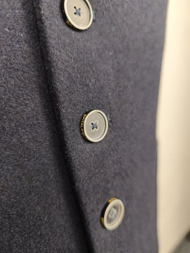 Wool Vest with Lapels SPITALFIELDS | Navy Blue