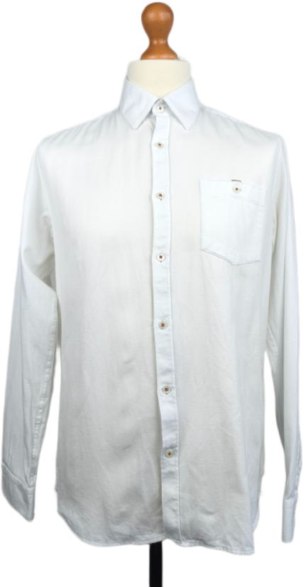 Klasická bílá košile Ted Baker | SLIM FIT, 100% Bavlna (Velikost M / 4)