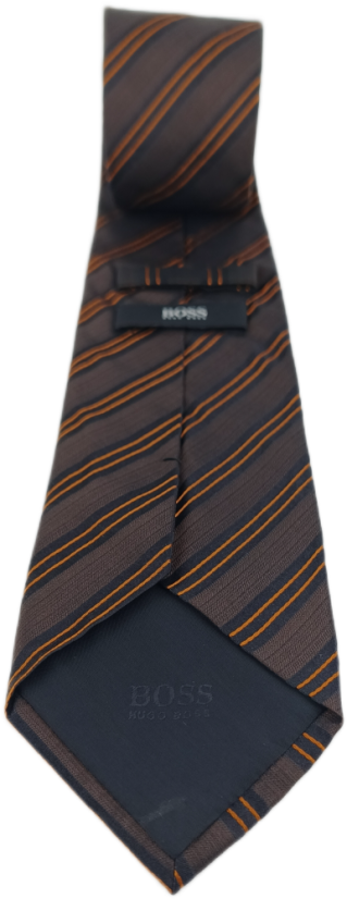 Kravata HUGO BOSS | Hnědá, 100% Silk (Made in Italy)
