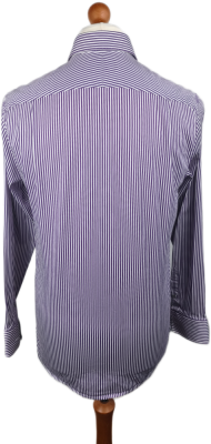 TED BAKER | Jemný Fialový Proužek, Bavlna (Vel. S)