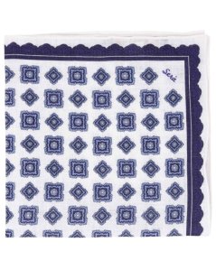 Rombs linen pocket square | Serà Fine Silk