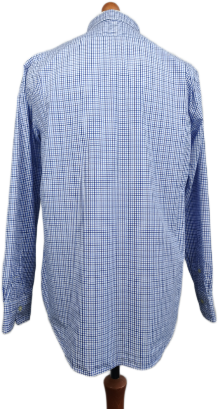 Klasická košile RALPH LAUREN | 100% Bavlna, Modrá kostka (Vel. L)