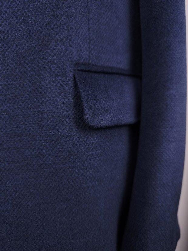 Caracciolo 1962 italský kabát 80 % vlna 20 % kašmír navy