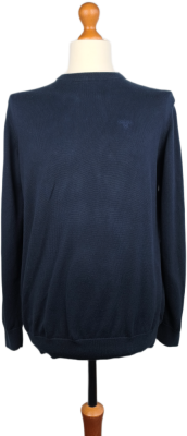 Klasický svetr BARBOUR Crewneck | Hladký úplet, 100% Bavlna (Vel. L)