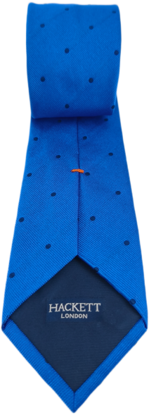 Hedvábná kravata HACKETT LONDON | Modrá s puntíky (100% Silk)