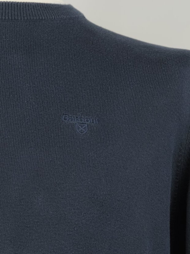 Klasický svetr BARBOUR Crewneck | Hladký úplet, 100% Bavlna (Vel. L)