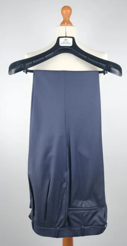 Dormeuil vintage double-breasted navy striped suit