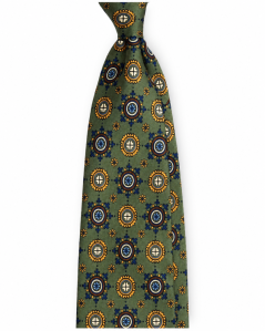 Hedvábná kravata s velkými medailony | Serà Fine Silk