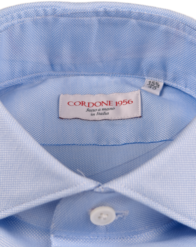 Cordone 1956 blue Oxford slim fit shirt