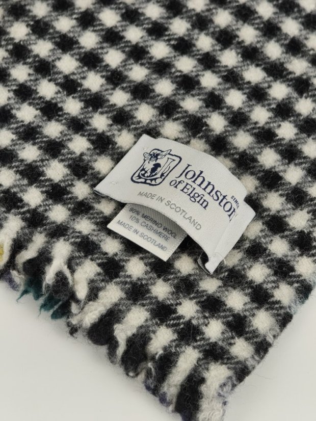 Šála JOHNSTONS OF ELGIN | Kašmír/Merino, Oboustranná kostka