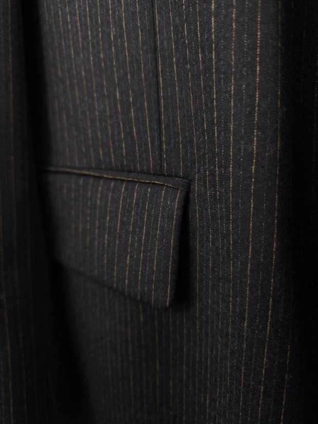 Dormeuil vintage oblek charcoal pinstripe