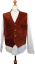 Kožená vesta CYGIELMAN | Cihlová Barva, Italský design (Vel. 52/L)