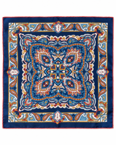 Mediterranean silk pocket square | Serà Fine Silk