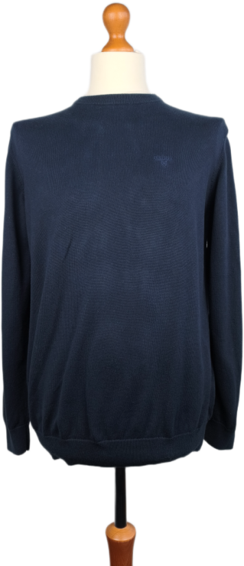 Klasický svetr BARBOUR Crewneck | Hladký úplet, 100% Bavlna (Vel. L)