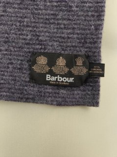 Classic Warm BARBOUR Scarf | 100% Lambswool (Gray-Purple)