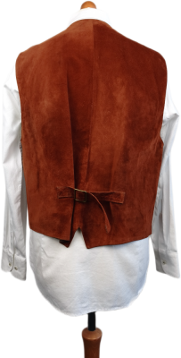 Kožená vesta CYGIELMAN | Cihlová Barva, Italský design (Vel. 52/L)