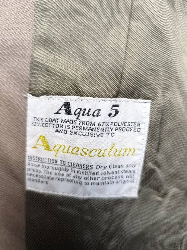 Aquascutum trench coat khaki