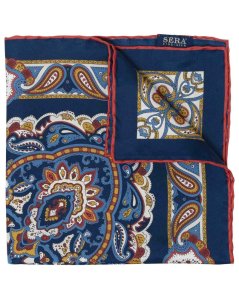 Mediterranean silk pocket square | Serà Fine Silk
