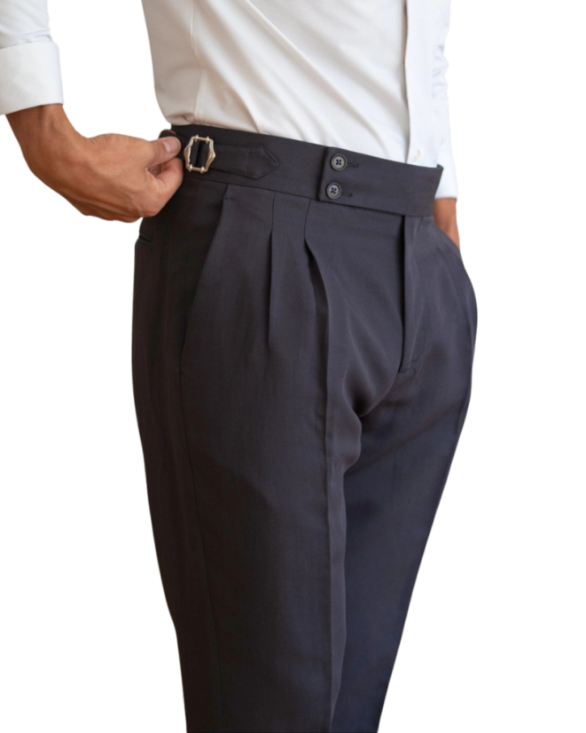 Gabardines Pantalons New York – bavlněné kalhoty s dvojitými sklady - Velikost: 50