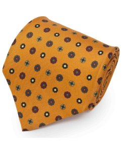 Hedvábná kravata s drobnými květy | Serà Fine Silk