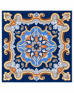 Acacia Flowers Etna silk pocket square | Serà Fine Silk